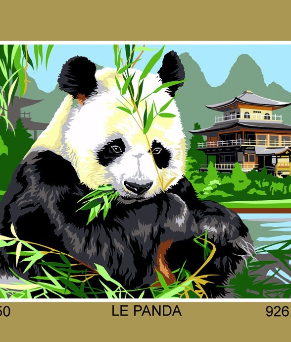 Canevas antique Panda 40x50cm