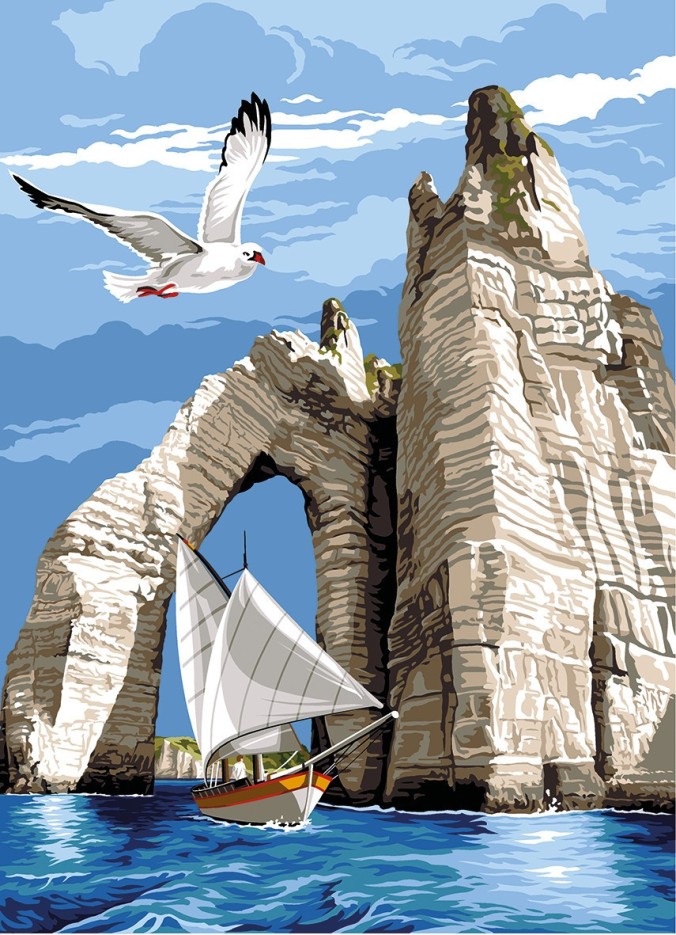 Canevas SEG Voile d'Etretat 45 x 60 cm