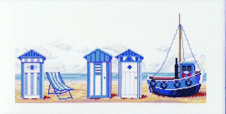 Kit Point comptés Cabines de Plage 30 x 40 cm