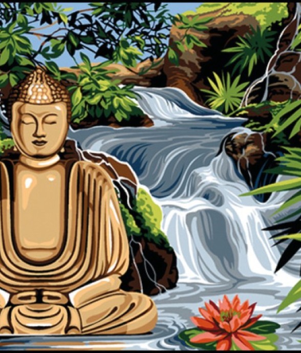 Canevas antique Bouddha...