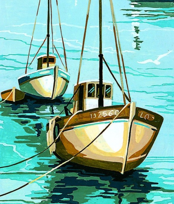 Canevas antique Le port...