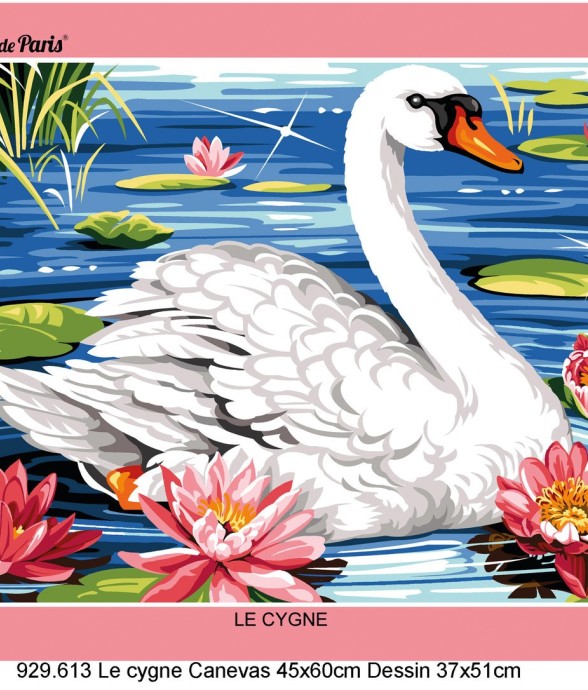 Canevas antique Le cygne...