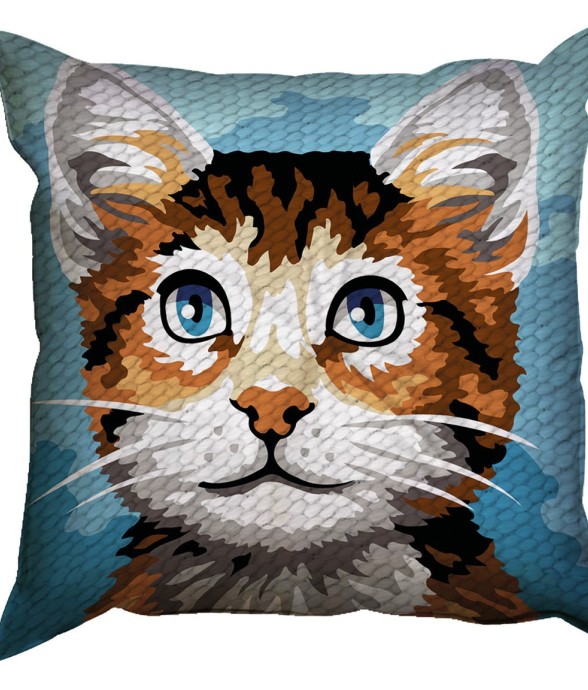 Kit Coussin Canevas Chat