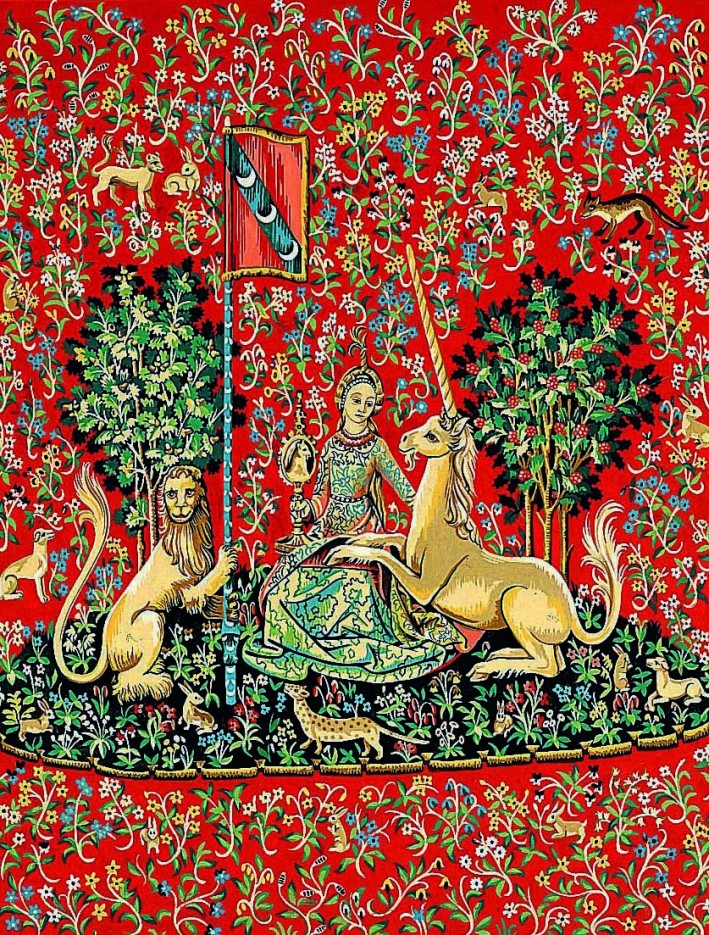 Canevas Pénélope Antique Dame à la licorne la Vue 65x80cm