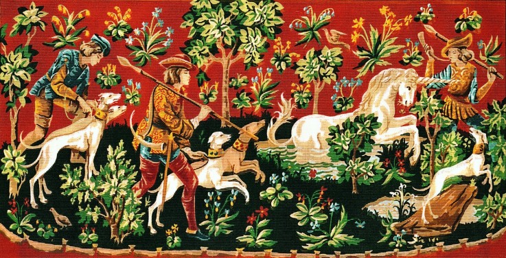 Canevas SEG Chasse à La Licorne 65 x 120 cm