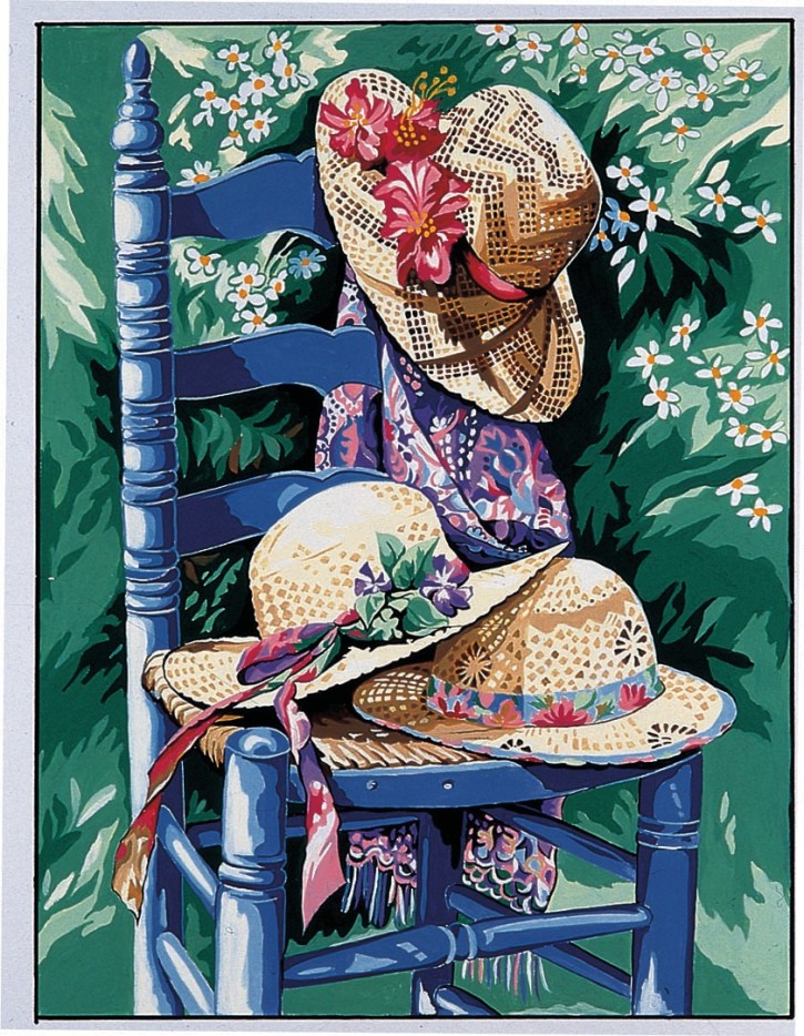 Canevas Pénélope Antique La chaise aux chapeaux 50x65cm