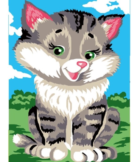 Kit canevas enfant Chat...