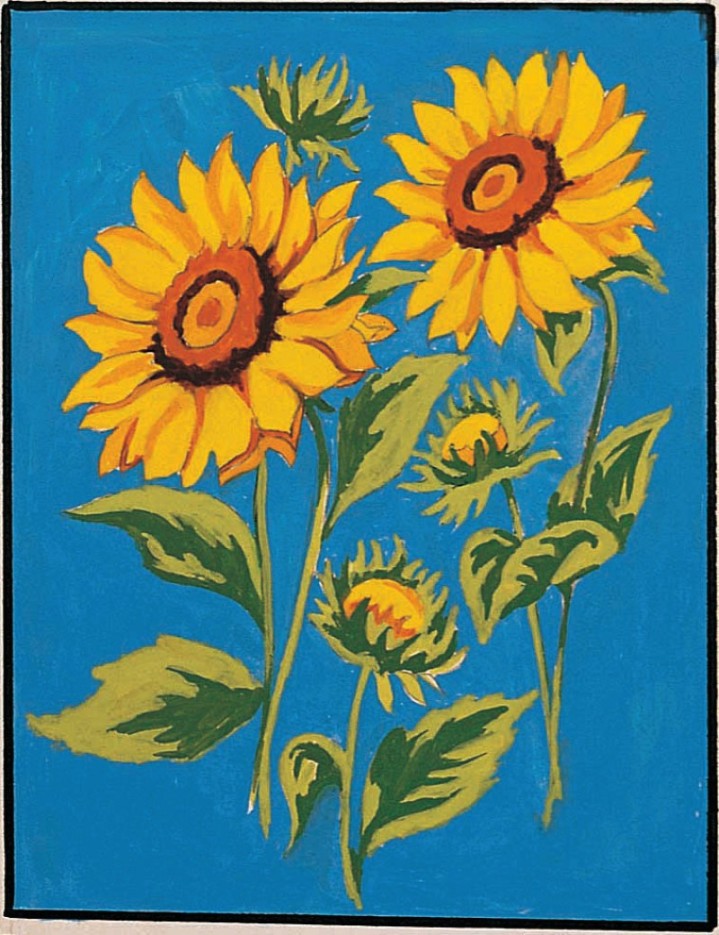 Kit canevas Les tournesols 20x25cm