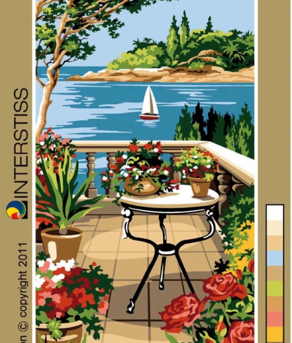 Canevas antique Terrasse...