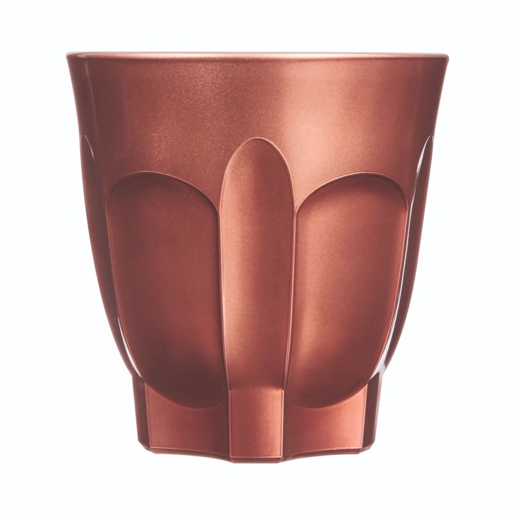 6 tasses en verre 24 cl Terracotta -FLASHY