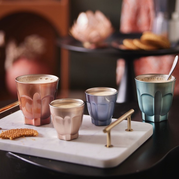 6 tasses en verre 24 cl Terracotta -FLASHY