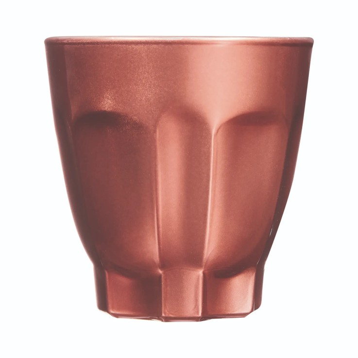 6 tasses en verre 9 cl Terracotta -FLASHY