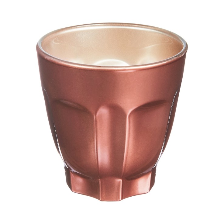 6 tasses en verre 9 cl Terracotta -FLASHY