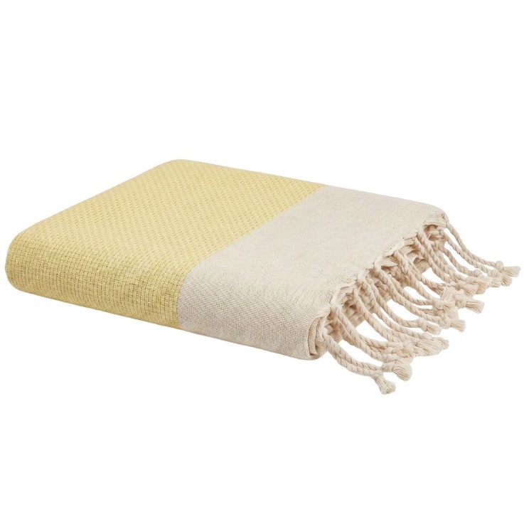 Fouta tunisienne tissage nid d'abeille coton recyclé 1x2 m Ibiza