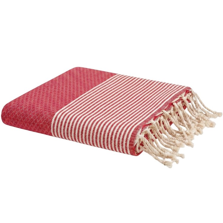 Fouta serviette plage nid d'abeille coton recyclé 1x2 m Seychelles