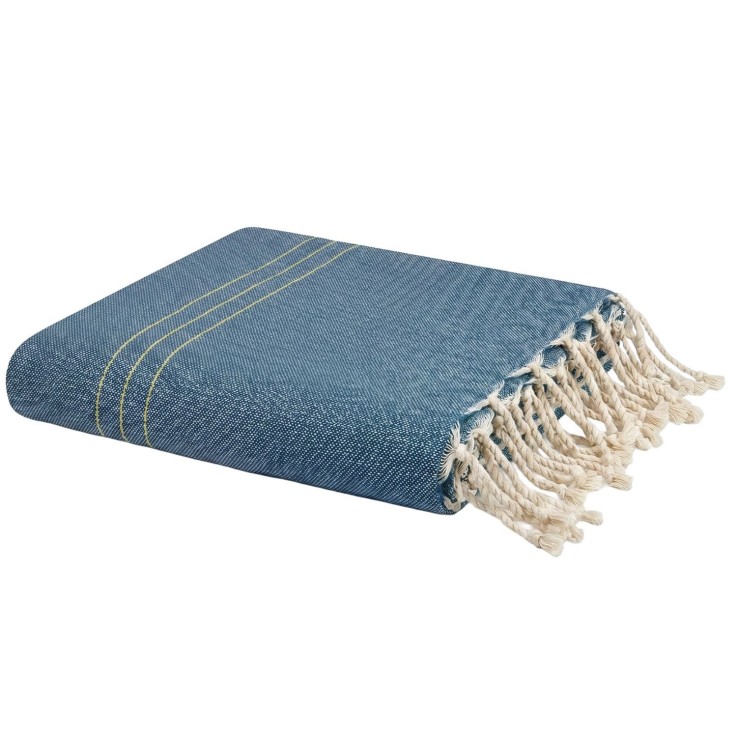 Fouta serviette plage XXL coton recyclé 2x3 m Bali