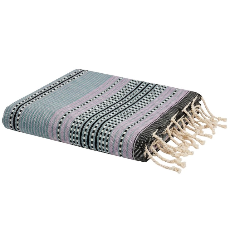 Fouta tunisienne traditionnelle en coton recyclé 1x2 m Bora Bora