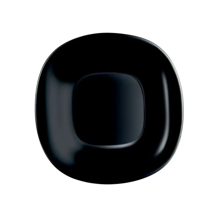 6 assiettes noires 21 x 19,6 cm -CARINE
