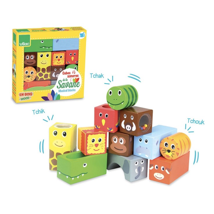 Cubes Sonores Animaux de la Savane