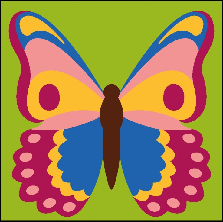 Kit Canevas Soudan Papillon 20x20 cm