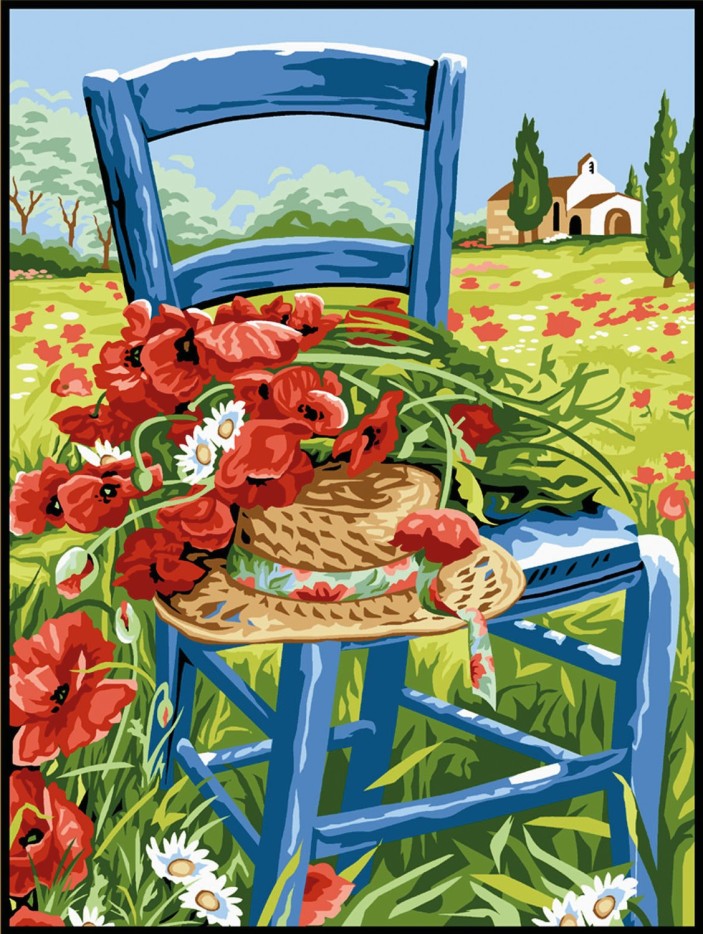 Canevas Pénélope Antique Les coquelicots 40X50cm