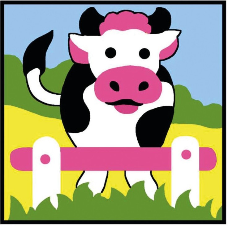 Kit canevas soudan enfant Vache