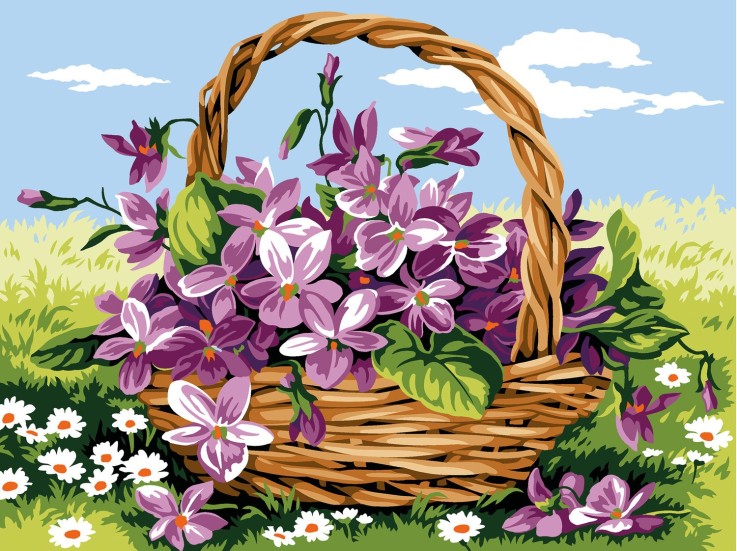 Canevas Margot Les Violettes 40x50 cm