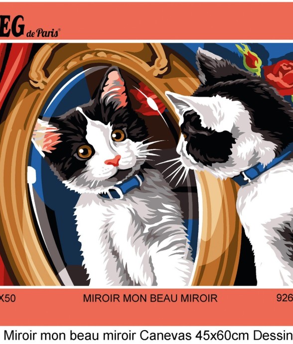 Canevas antique Miroir mon...