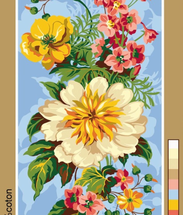 Canevas antique Bouquet...