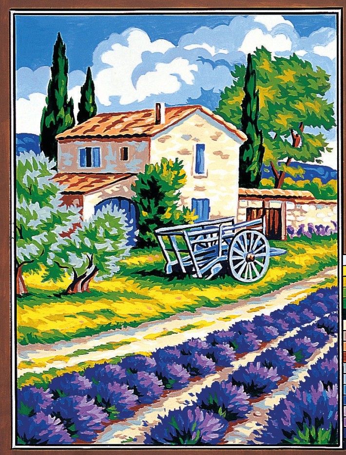 Canevas Pénélope Antique Campagne méditerranéenne 40X50cm