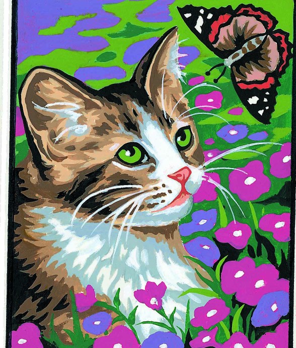 Kit canevas Chat 20x25cm