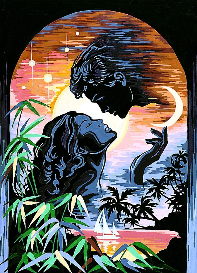 Canevas antique Rêve tropical 45x60cm