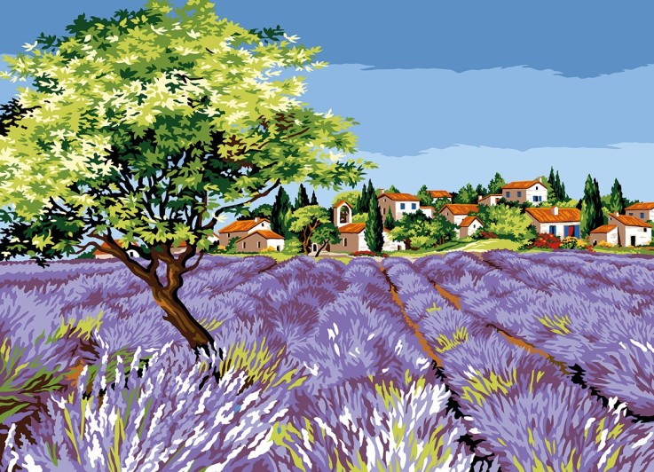 Canevas SEG L'Olivier du Village 45 x 60 cm