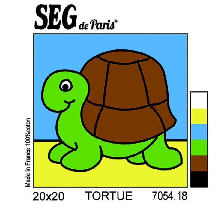 Kit canevas Soudan Tortue 20x20cm