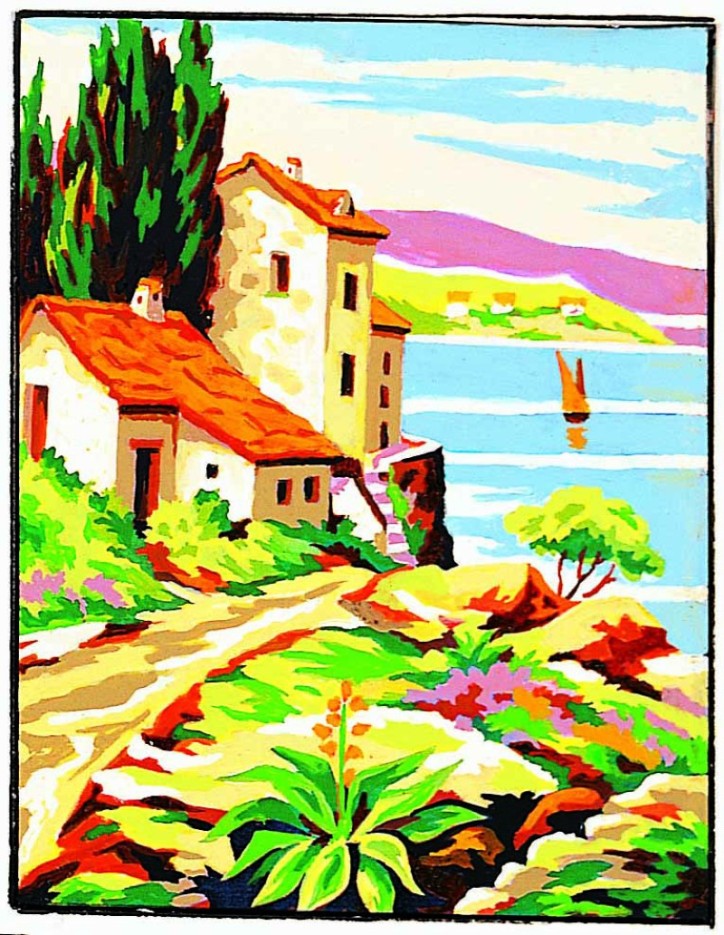 Kit canevas Bord de mer 20x25cm