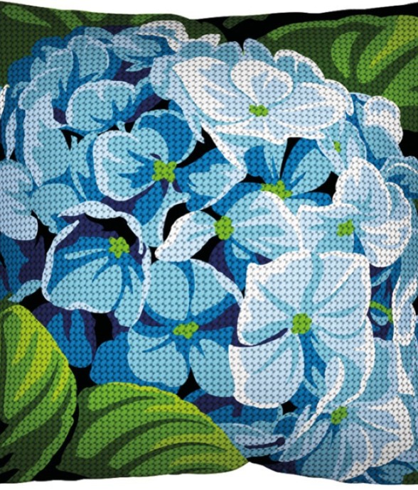 Kit Coussin Canevas Hortensia