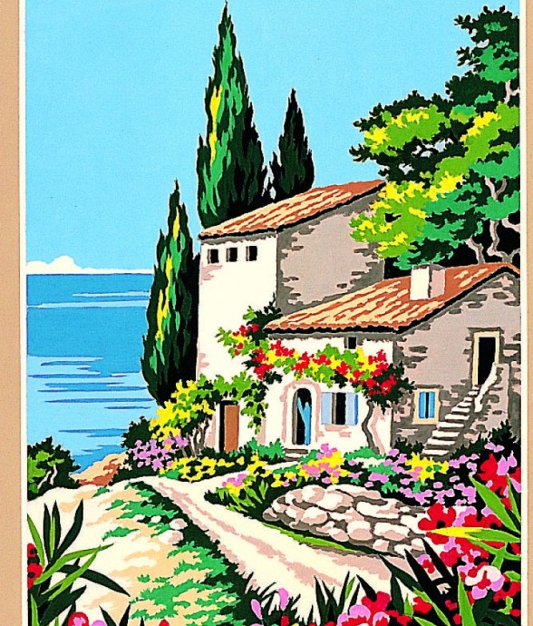 Canevas antique Maison en...