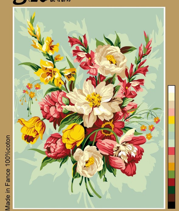 Canevas antique Bouquet...