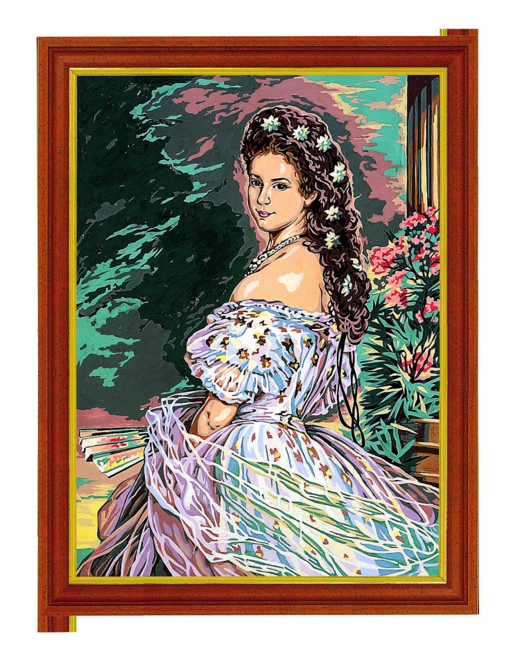 Canevas antique Impératrice Sissi Winterhalter 45x60cm