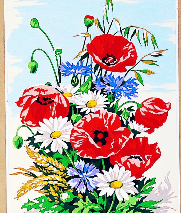Canevas antique Fleurs des...