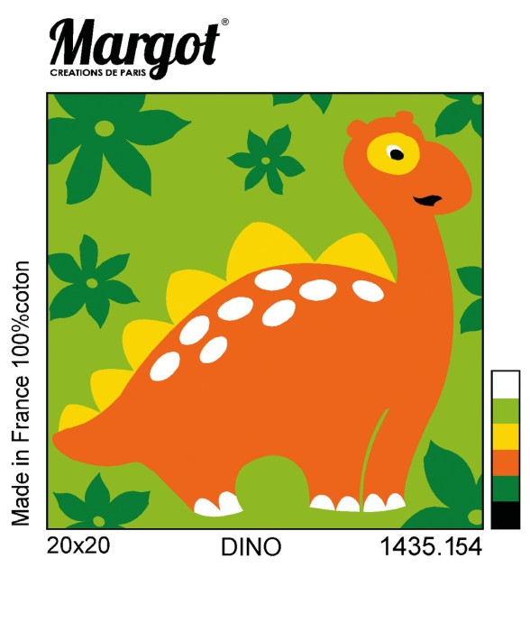 Kit canevas soudan enfant Dino