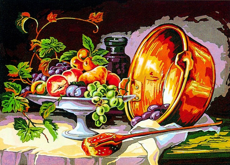 Canevas antique Nature morte Leroux 45x60cm