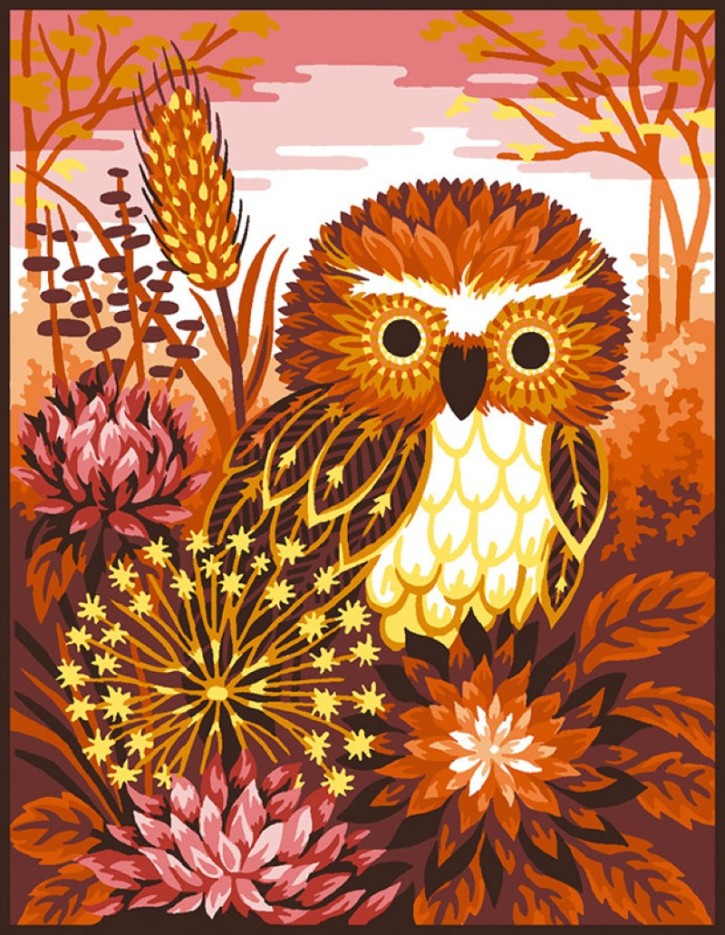 Canevas antique La chouette 50x65cm