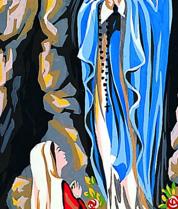 Canevas antique Lourdes...