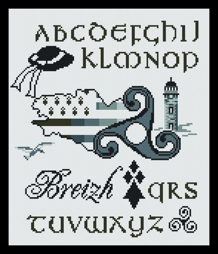 Kit Point comptés Tableau ABC Triskell 30 x 35 cm