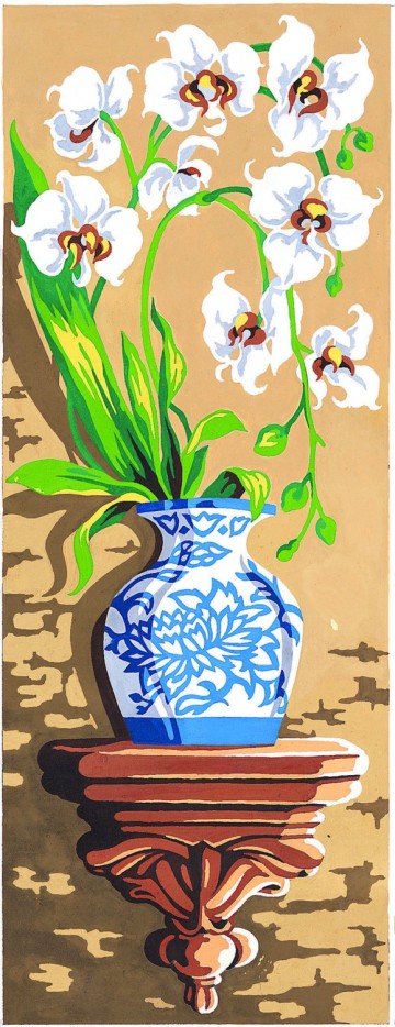 Canevas antique Orchidée 25x60cm