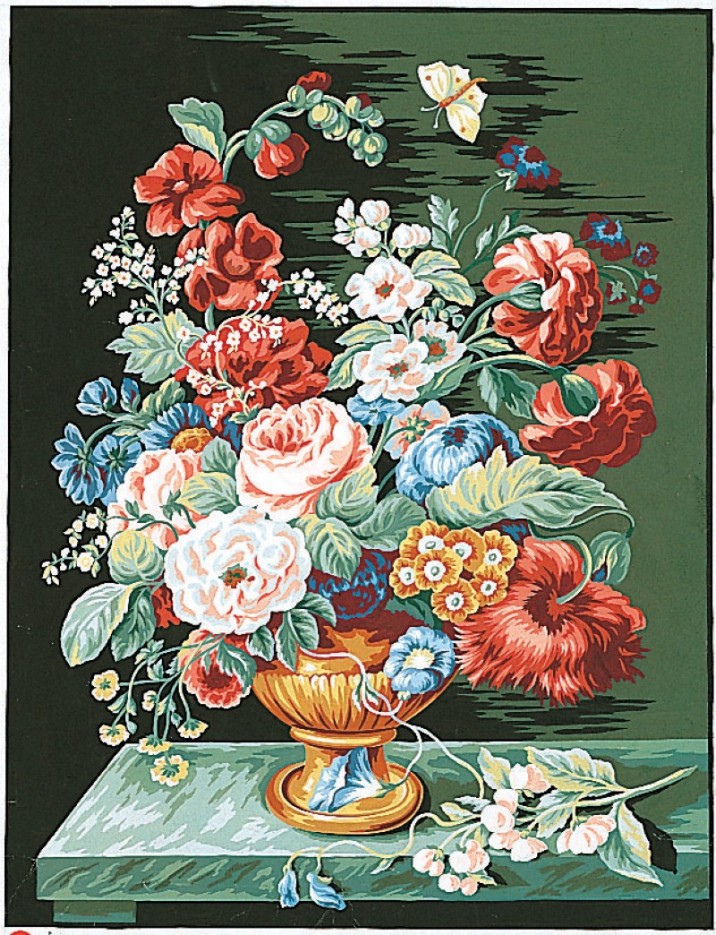 Canevas Pénélope Antique Bouquet d'été 50x65cm