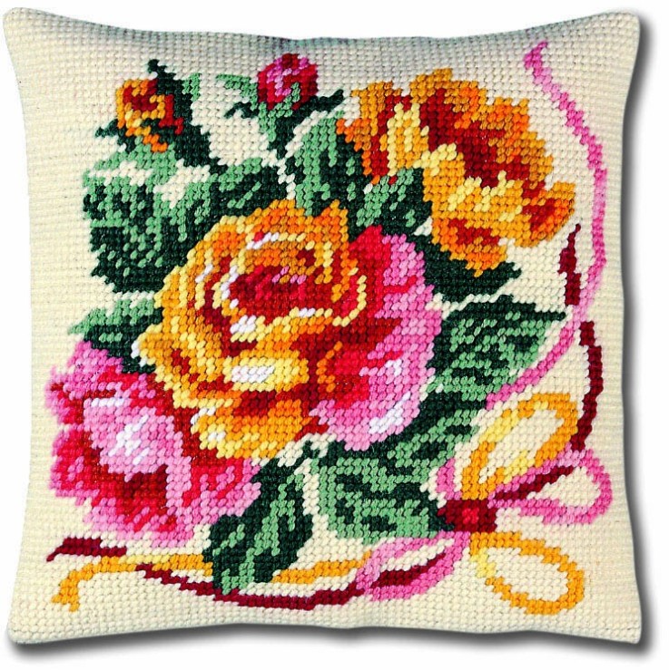 Kit coussin demi point Roses