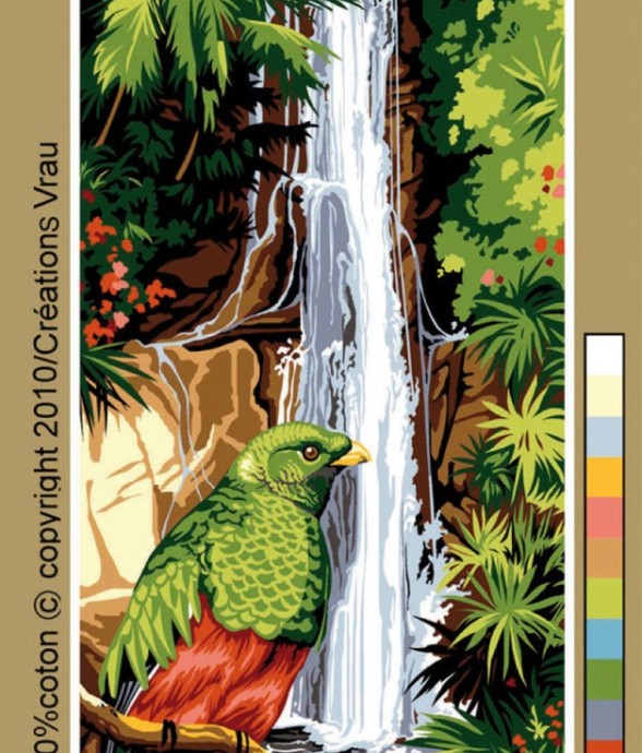 Canevas antique Quetzal...