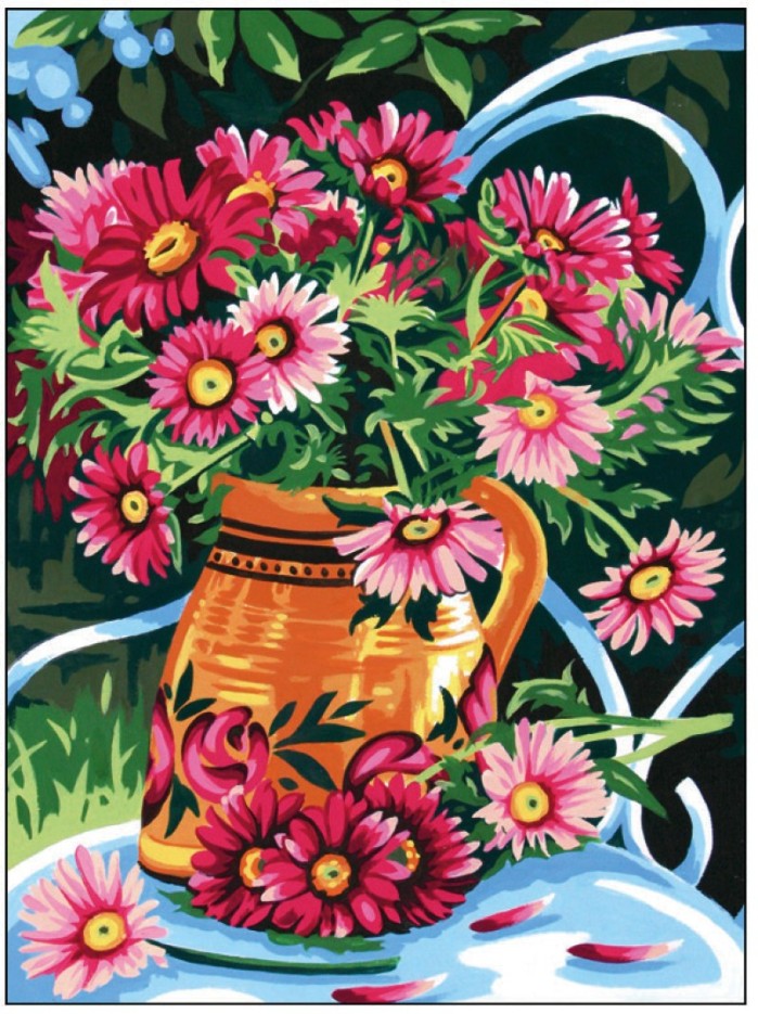 Canevas Pénélope Antique Bouquet d'été 40X50cm